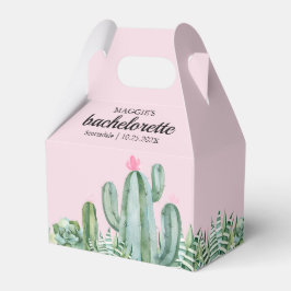 Caja Para Regalos Cactus Suculento Desierto Bachelorette Rosa
