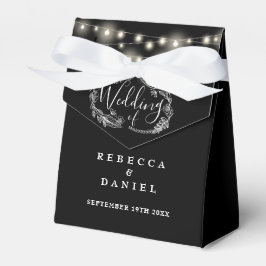 Caja Para Regalos Cadena Blanca Y Negra Enciende Boda Floral