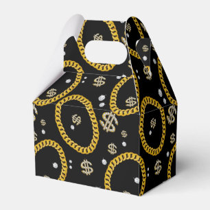 Caja Para Regalos Cadena de Eslabones Cubanos de Oro Música Rap Hip