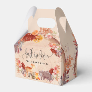Caja Para Regalos Cae en amor animales de Woodland, un Baby Shower r