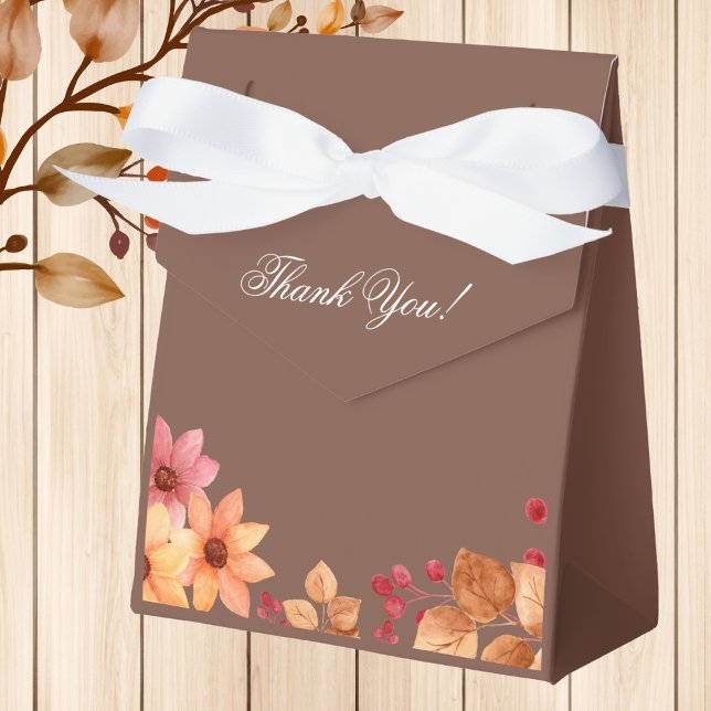 Caja Para Regalos Cae Mocha Otoño Bridal Shower (Subido por el creador)