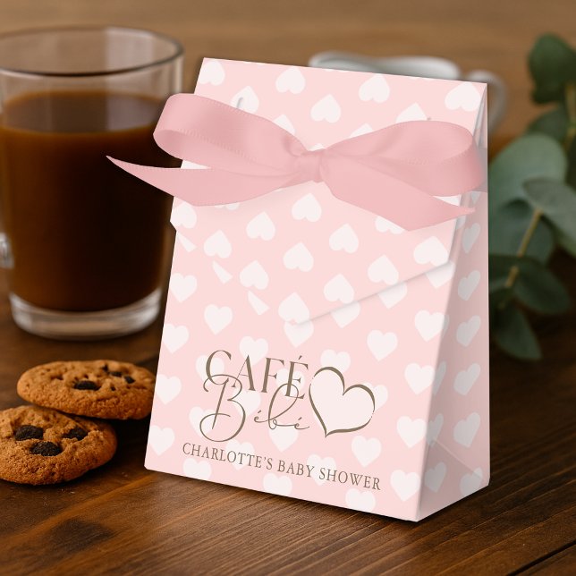 Caja Para Regalos Café Bébé Paris Tema Baby Shower (Café Bébé Paris Themed Baby Shower Favor Boxes)