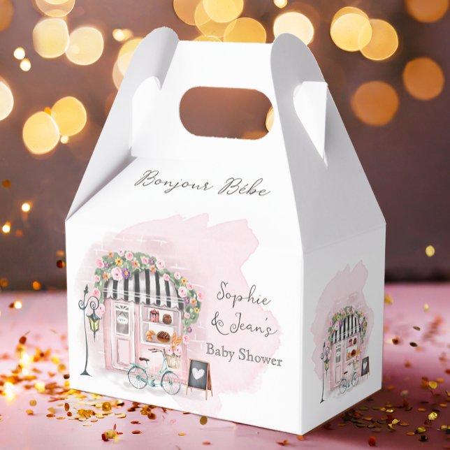 Caja Para Regalos Café francés Bonjour Bebe Paris Tea Baby Shower (Subido por el creador)