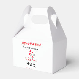Caja Para Regalos Café y leche mezcla amor pareja café corazón rojo 