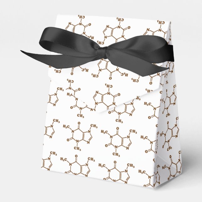 Caja Para Regalos Cafeína Café Fórmula Química Molecular (Front Side)