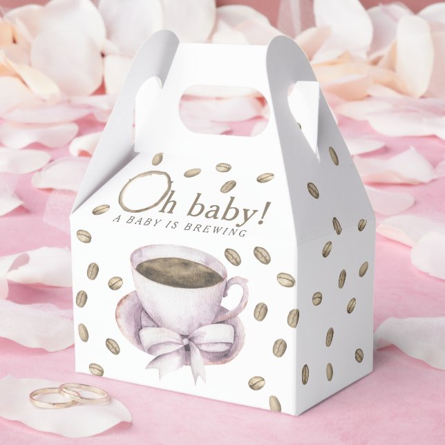 Caja Para Regalos Cafetería y un arco Ducha bebé (Boda)