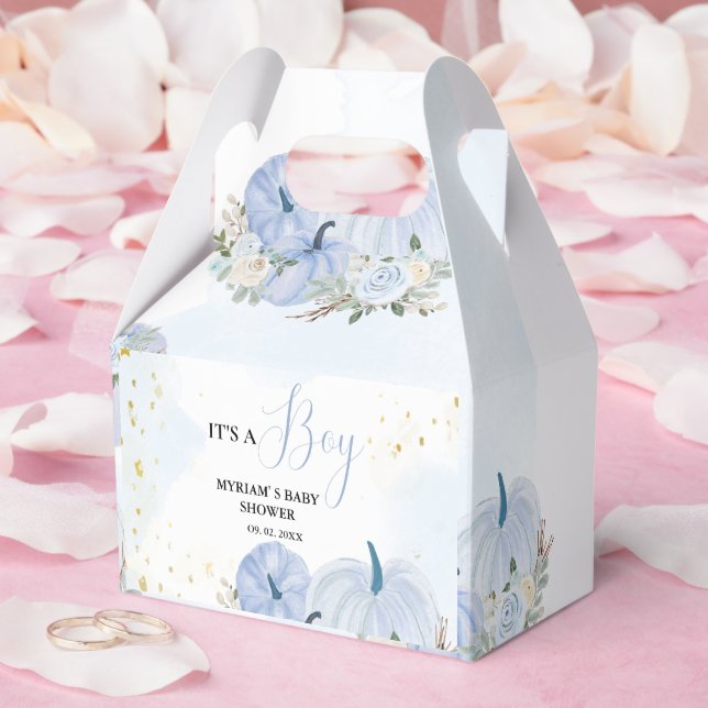 Caja Para Regalos Caída Calabaza Azul Floral Niño Bebé ducha (Boda)