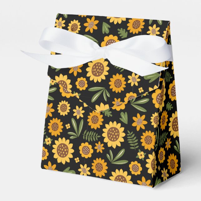 Caja Para Regalos Caída de la naturaleza Girasol (Front Side)