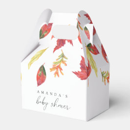 Caja Para Regalos Caída de las hojas del otoño de la ducha de bebé