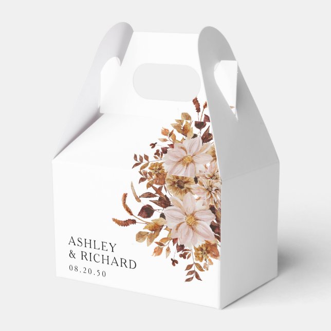 Caja Para Regalos Caída Rustica deja Boda (Front Side)