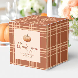 Caja Para Regalos Caída Tocada Un Pequeño Baby Shower De Calabaza