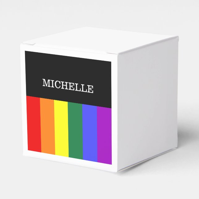 Caja Para Regalos Caixa de Lembrancinhas Orgulho Gay Rainbow (Costado Anverso)