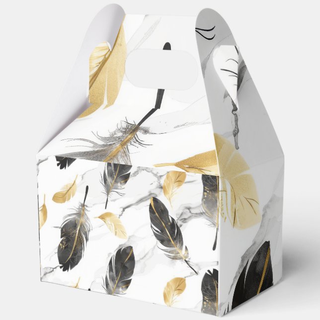 Caja Para Regalos "Caja de bolsa de regalo Feather Grace" (Reverso )