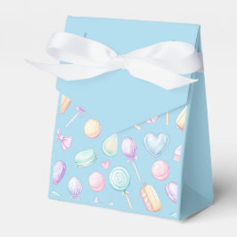 Caja Para Regalos "Caja de Favores de Globo y Corazón en Azul Pastel