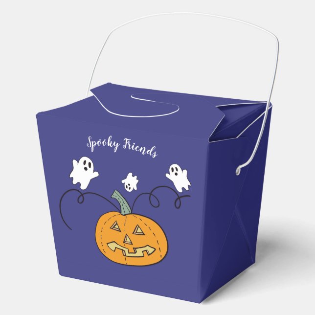 Caja Para Regalos "Caja de Golosinas de Amigos Espeluznantes" (Anverso)