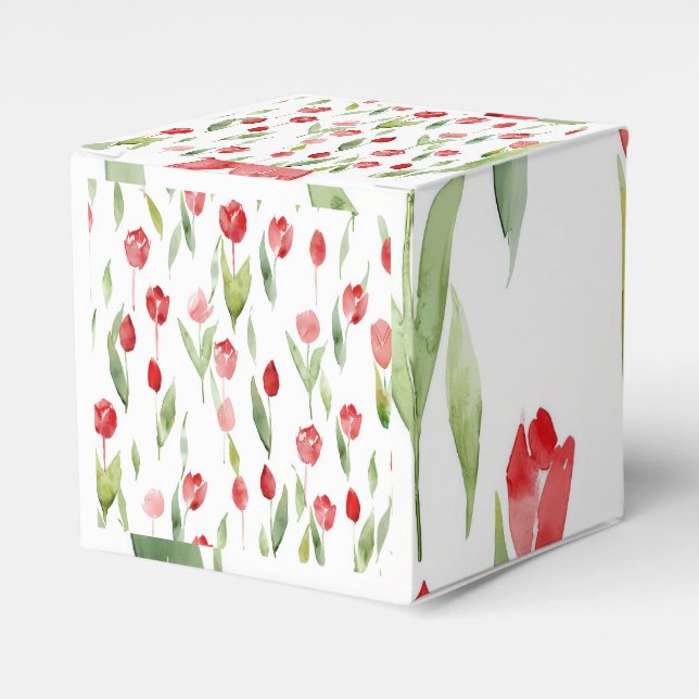 Caja Para Regalos "Caja de regalo cubo de flor de lila" (Costado Anverso)