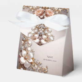 Caja Para Regalos Caja de Regalos de Flores Suaves Rosadas y Blancas