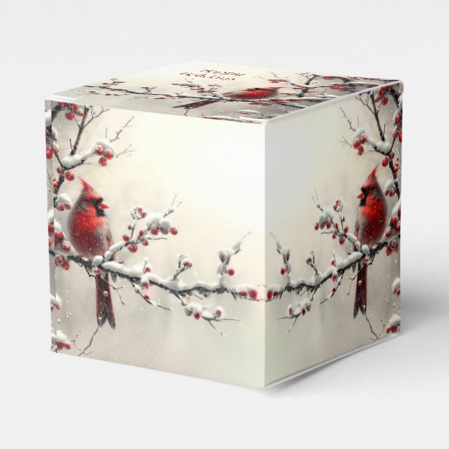 Caja Para Regalos Caja de regalos del Cardenal Rojo navidades (Costado Anverso)