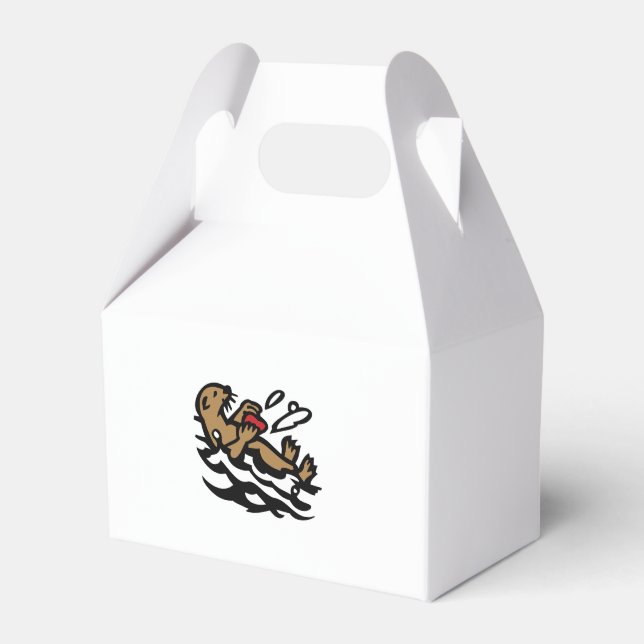 Caja Para Regalos Cajitas Favor de nutria marina (Front Side)
