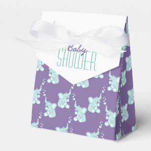 Caja Para Regalos Cajón de regalo blanco púrpura para elefantes
