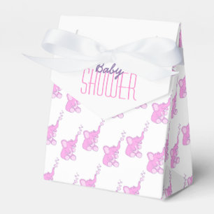 Caja Para Regalos Cajón de regalo blanco rosado para elefantes de d