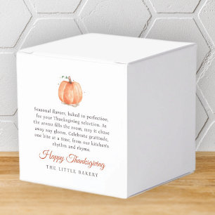 Caja Para Regalos Calabaza acuarela Bienes horneados de Acción de Gr