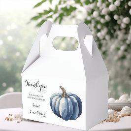 Caja Para Regalos Calabaza azul acuarela Boho Baby Boy Shower