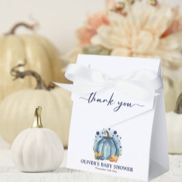 Caja Para Regalos Calabaza Azul En Camino De Chico Caído Baby Shower