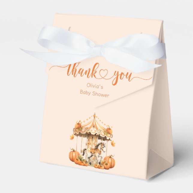 Caja Para Regalos Calabaza de carrusel otoño está en camino (Front Side)