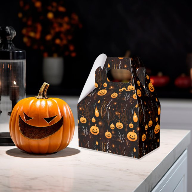 Caja Para Regalos Calabaza de Halloween espeluznante (Subido por el creador)