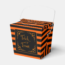 Calabaza de Halloween Naranja y Negro Truco