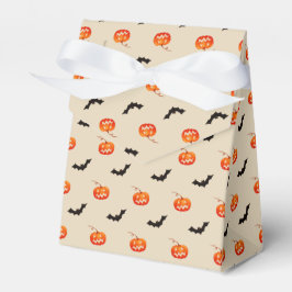 Caja Para Regalos Calabaza de Halloween y Murciélago Negro