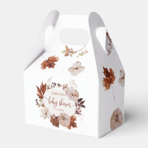 Caja Para Regalos Calabaza de otoño rústica ducha de bebé Favor Box