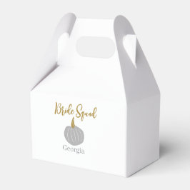 Caja Para Regalos Calabaza dorada gris otoño novia escuadrón moderna