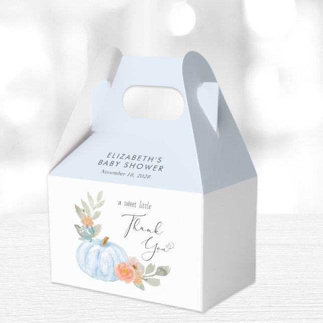 Caja Para Regalos Calabaza Floral Bebé Chico Ducha Gracias (Subido por el creador)