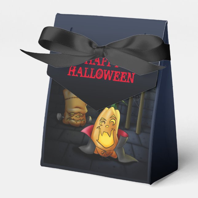 Caja Para Regalos Calabaza Monsters Halloween Favorito Box (Front Side)