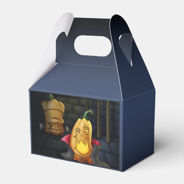 Caja Para Regalos Calabaza Monsters Halloween Favorito Box (Front Side)