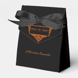 Caja Para Regalos Calabaza Naranja de Halloween Truco o Trato