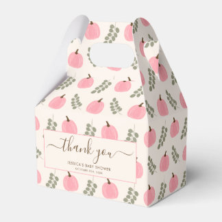 Caja Para Regalos Calabaza rosa dulce Eucalyptus Baby Shower Gracias