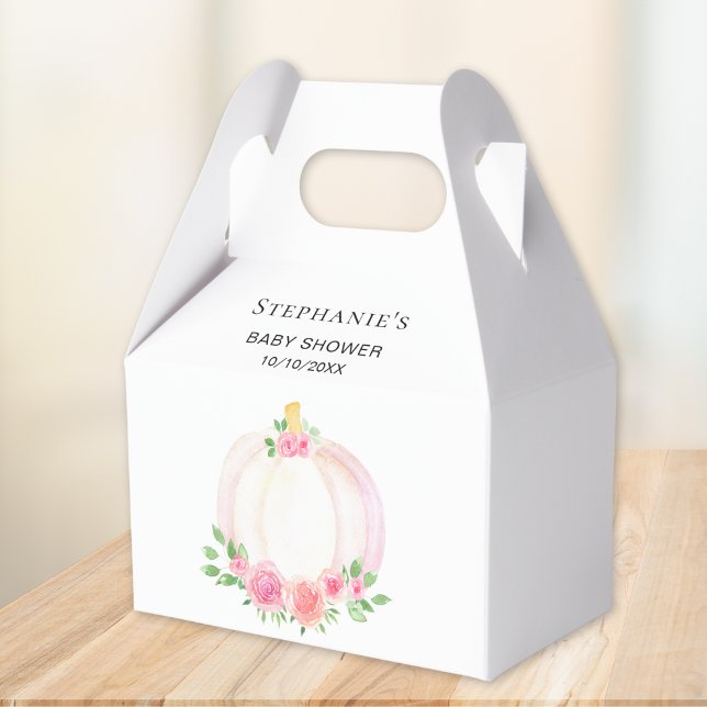 Caja Para Regalos Calabaza rosa Floral Bebé ducha de bebé (Subido por el creador)