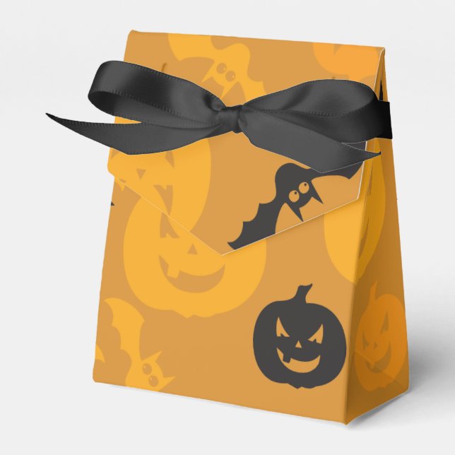 Caja Para Regalos Calabazas y murciélagos de Halloween (Front Side)