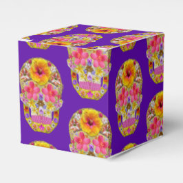 Caja Para Regalos Calavera de flores 4 - Tropical