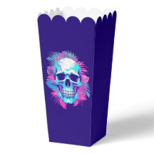 Calavera floral al estilo de la onda de vapor