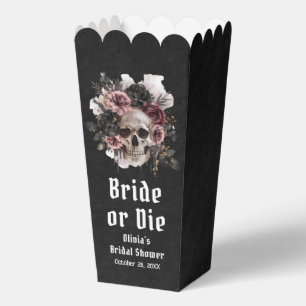 Caja Para Regalos Calavera Floral de Halloween Novia o Muere Reunión