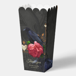 Caja Para Regalos Calavera gótica y Raven.