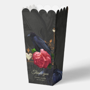 Caja Para Regalos Calavera gótica y Raven.
