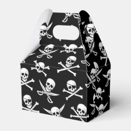 Caja Para Regalos Calavera pirata y huesos