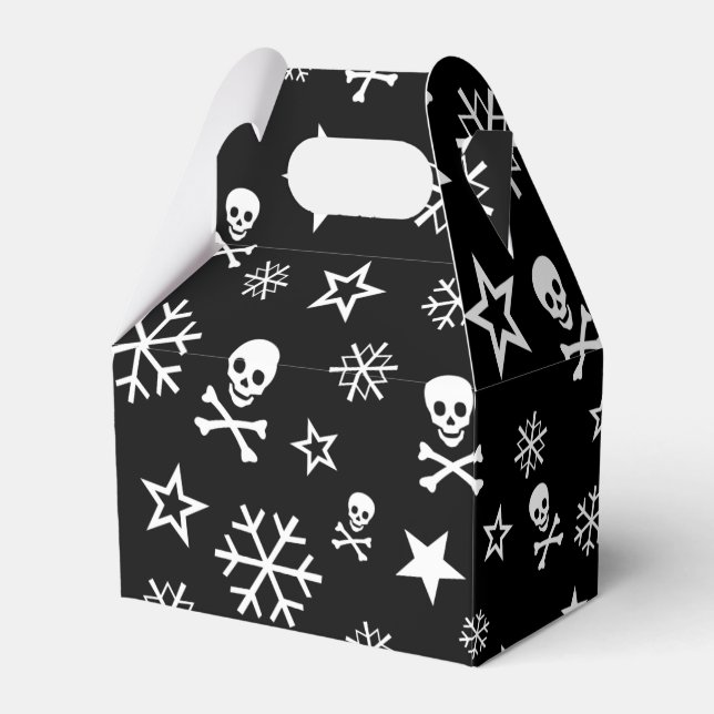 Caja Para Regalos Calaveras y copos de nieve (Front Side)
