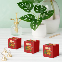 Caja Para Regalos Calcomanía de Celebración de Año Nuevo Feliz