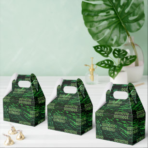 Caja Para Regalos Cálculo verde vibrante del código binario 69 de Sl
